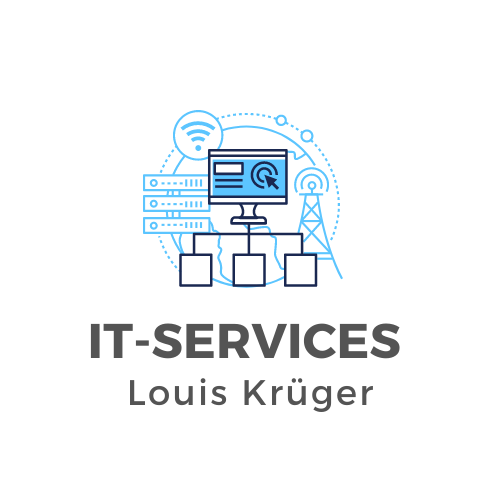 Unser Firmenlogo repräsentiert unser IT-Dienstleistungsunternehmen und unser Engagement für herausragenden Service und innovative Lösungen